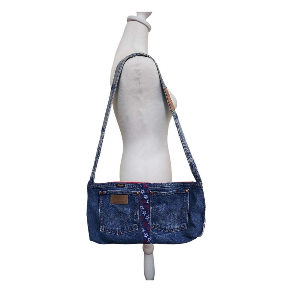Vintage Wrangler & Levi’s Denim Hobo Bag Boho Western Country Y2K - Picture 6 of 8